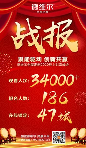 聚能(néng)驱动 创新(xīn)共赢|德维尔2020線(xiàn)上直播招商(shāng)峰会圆满收官！